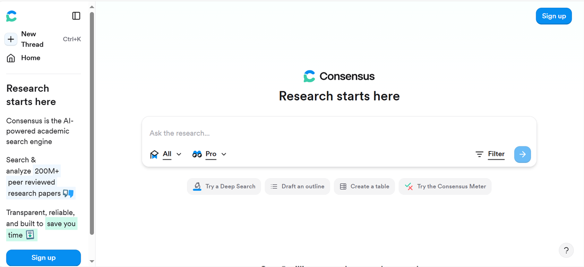 Preview of Consensus.app