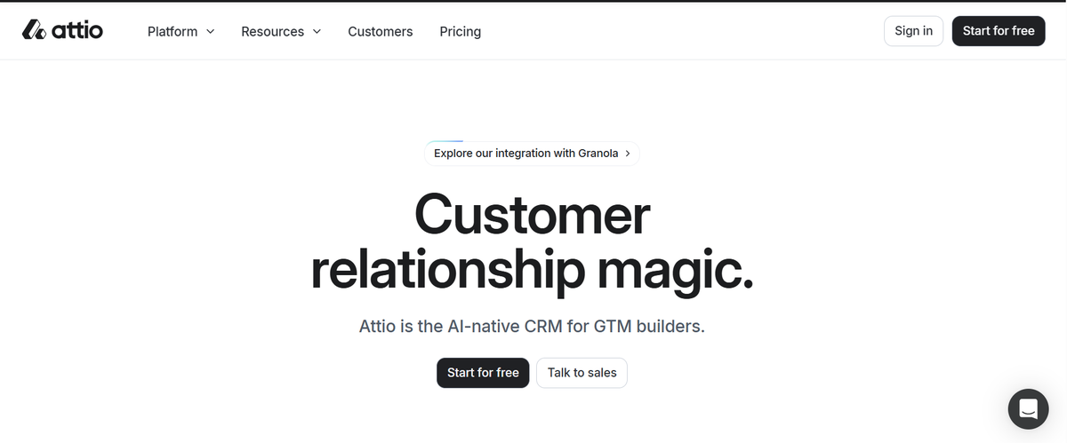 Screenshot of Attio