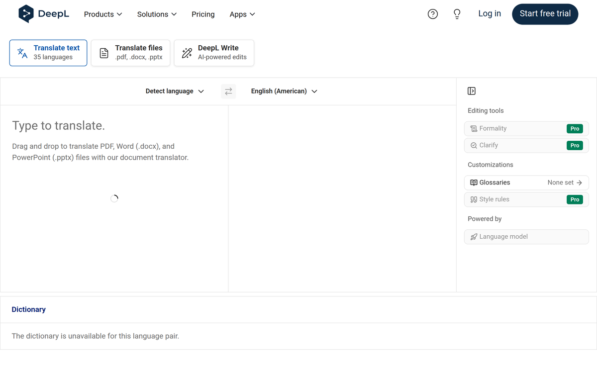 Preview of deepl.com
