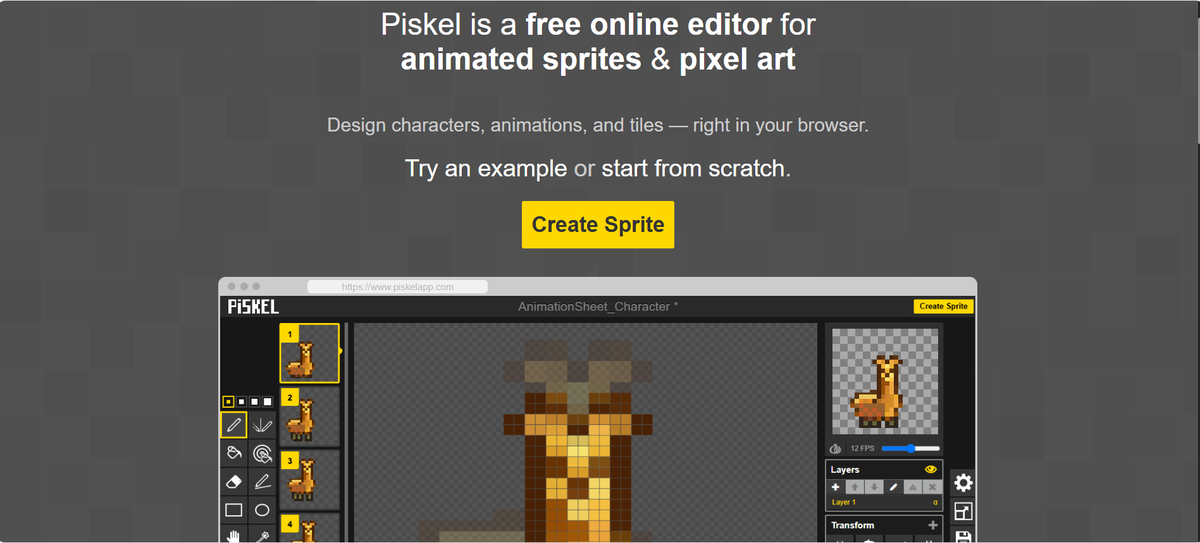 Screenshot of Piskelapp