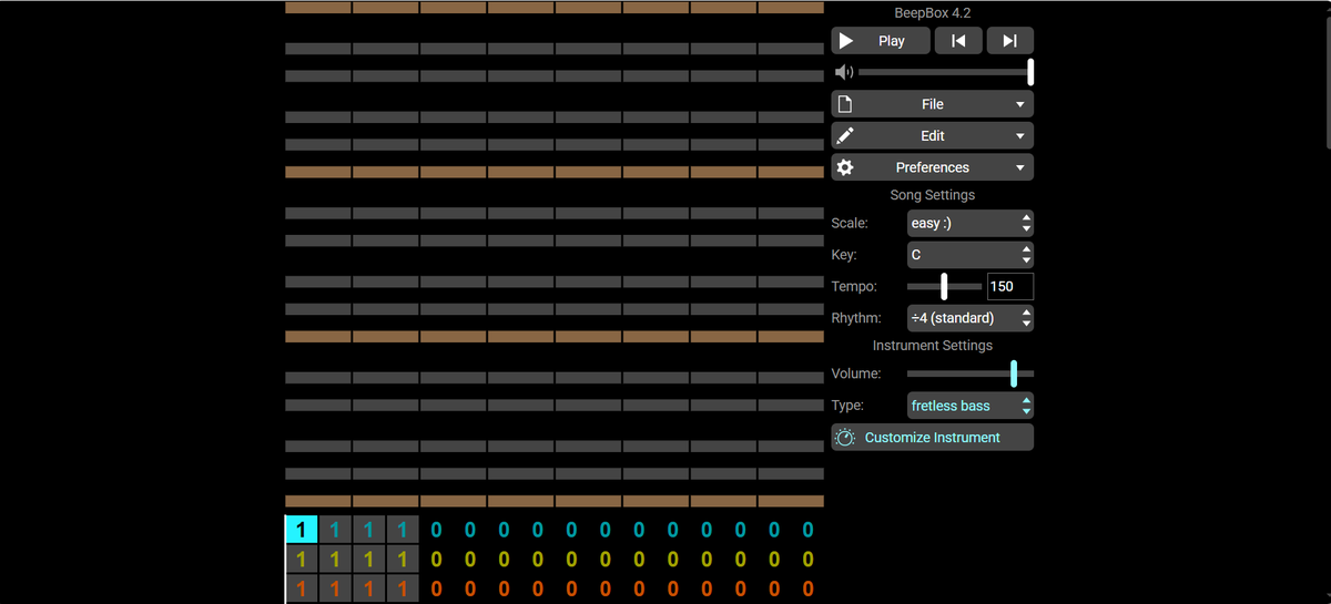 Screenshot of Beepbox