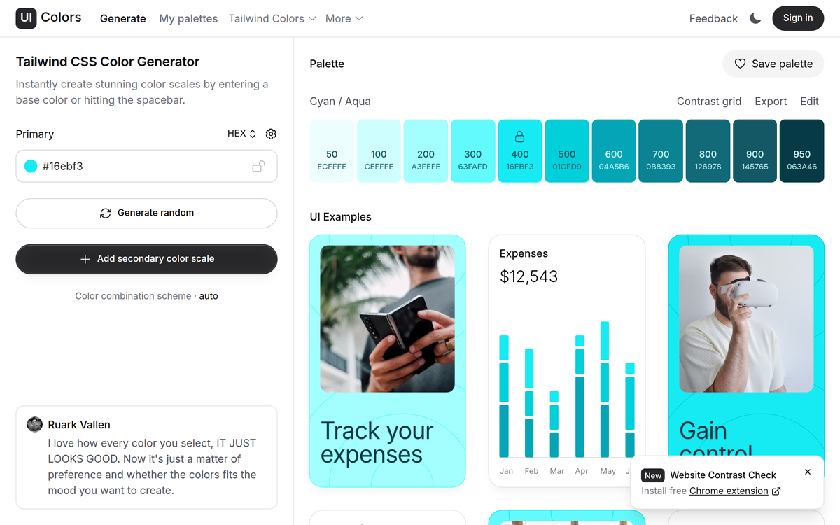 Screenshot of Uicolors