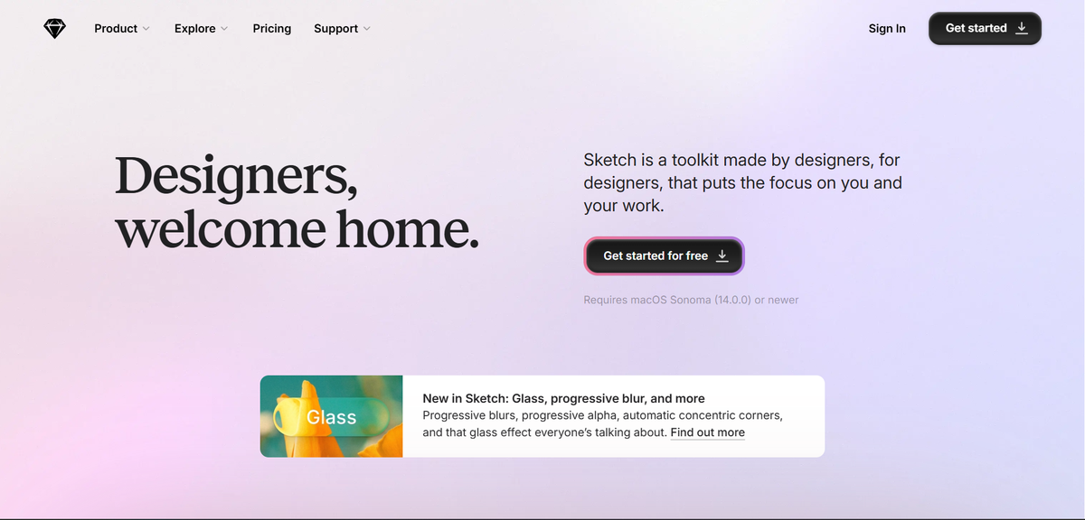 Screenshot of Sketch