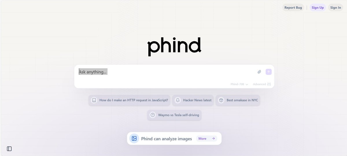 Preview of Phind.com