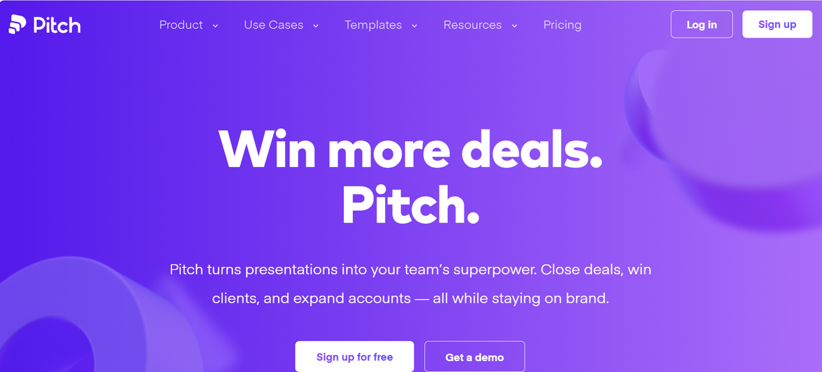Screenshot of Pitch