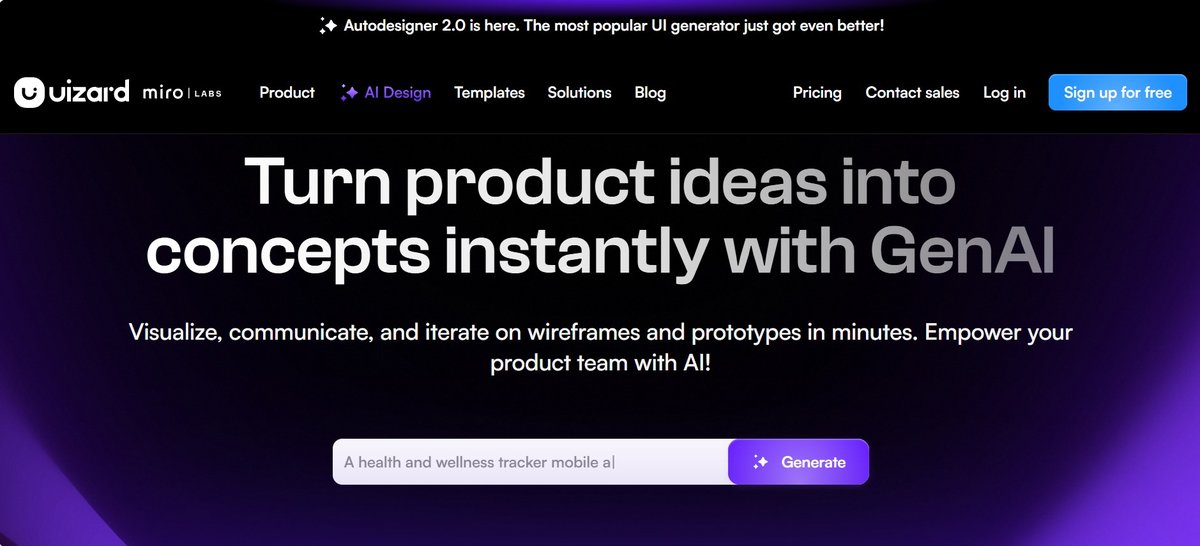 Preview of uizard.io