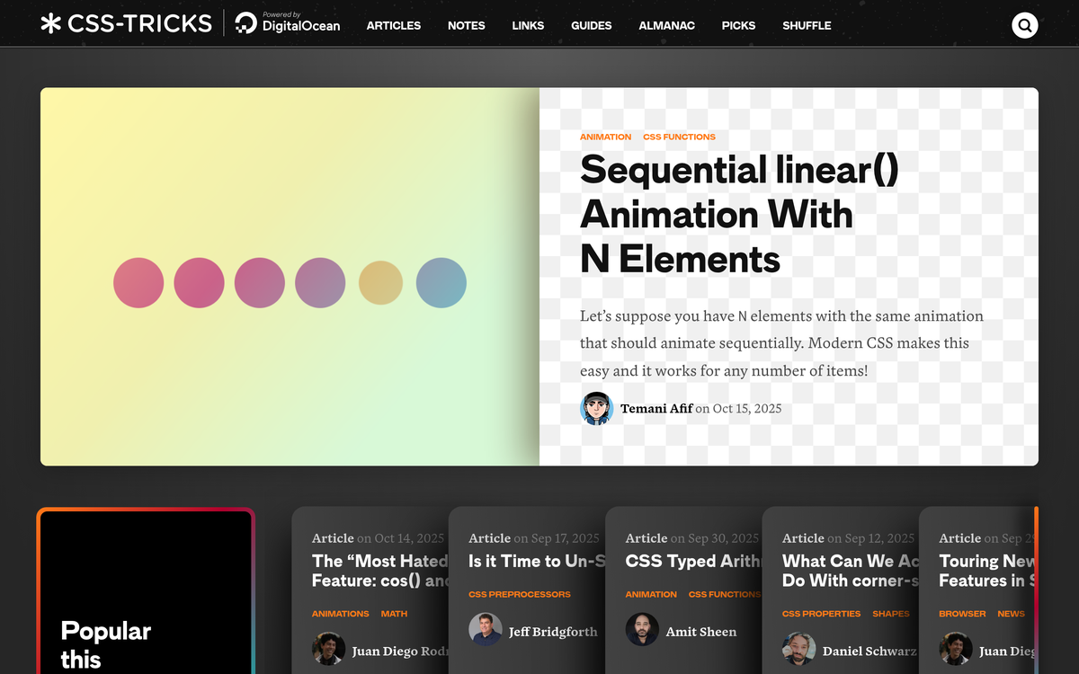Screenshot of CSS-Tricks